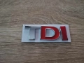 Volkswagen TDI с червено D и I емблема, снимка 1