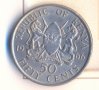 Кения 50 цента 1966 година Джомо Кенията Овъгленото копие, снимка 1