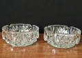 2 масивни кристални пепелника с вградена фигура на пиленце на дъното, снимка 2