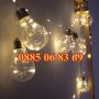 Светещи крушки 10 броя LED топло бяла светлина, светещ гирлянд от 10 крушки, снимка 1 - Декорация за дома - 43098431