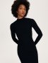 Черна класическа нова елегантна ежедневна еластична рокля рипс рипсена, снимка 11