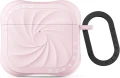 ORNARTO Vortuxe дебел силиконов защитен калъф с карабинер за AirPods 4 (2024), розов, снимка 1