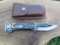 Масивен сгъваем ловен нож Columbia с гравирано острие и дръжка А3189 , снимка 2