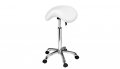 *Козметичен/фризьорски стол - табуретка Organic 59/78 см - бяла-черна - сива, снимка 5