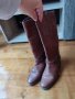 Кожени кафяви чизми 37 номер, снимка 2