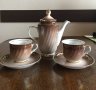 Порцеланов сервиз за кафе с 2 чаши и каничка, снимка 2