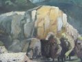 Картина Буря в Планината масло върху фазер,подпис, снимка 4