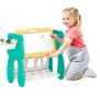 Маса със столче 2в1 дъска за рисуване и конструктор, учебна маса, бюро, за лего, снимка 3