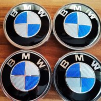 Капачки за джанти BMW/БМВ 68мм карбон, снимка 1 - Аксесоари и консумативи - 38644884