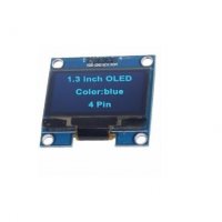 OLED дисплей 1.3" - син, I2C интерфейс, 128x64, Ардуино / Arduino, снимка 1 - Друга електроника - 27146496