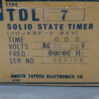 реле време Omron TDL-7 24VDC 0-60sec, снимка 9 - Резервни части за машини - 36922162