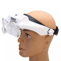Увеличителна лупа за глава очила осветление за четене шиене бродиране, снимка 3 - Други инструменти - 29052318