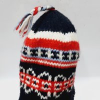 Детска/дамска плетена шапка ушанка(17.3), снимка 4 - Антикварни и старинни предмети - 43696074