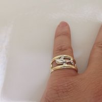 Златен пръстен делфин , снимка 9 - Пръстени - 26516570