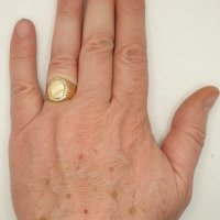 Мъжки златни пръстени  14К-585 , снимка 9 - Пръстени - 39545833