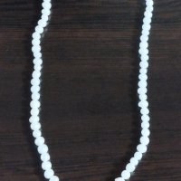 Естествени бели перли -колие , снимка 2 - Колиета, медальони, синджири - 43120230