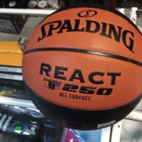 топка за баскетбол кожа нова Spalding tf 250 react размер 7, снимка 3 - Баскетбол - 40190475