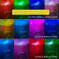 Астронавт звезден LED проектор Izoxis, Нощна лампа за деца, 360 настройка, Дистанционно, Бял, снимка 16 - Друга електроника - 42791590