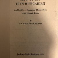 How to Say It in Hungarian L. T. Andras, снимка 2 - Други - 32815606