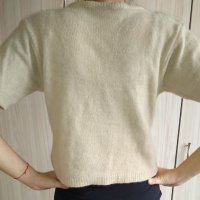 Пуловер в бежово - ангорска вълна, снимка 3 - Блузи с дълъг ръкав и пуловери - 27455735