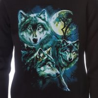 Нов мъжки суичър с дигитален печат Три вълка, пълнолуние, Серия вълци, снимка 5 - Суичъри - 30163088