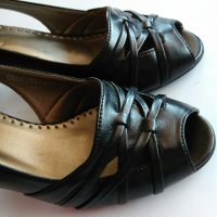 Дамски елегантни черни обувки на ток , снимка 4 - Дамски елегантни обувки - 36890598