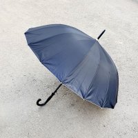2542 Класически черен чадър, 16 спици, 92см, снимка 1 - Други - 35425407