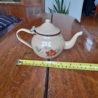 Стар емайлиран чайник #17, снимка 3 - Антикварни и старинни предмети - 43479858