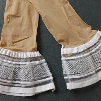 Поръчани -One Size нови телесни чорапи с ликра и бяла ластична лента, снимка 4 - Бельо - 43979413