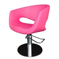 Фризьорски стол с елегантна форма - розов - T51