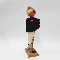 Стара дървена, етно, битова кукла, овчарче(9.1), снимка 3 - Антикварни и старинни предмети - 43680925