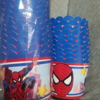 10 бр Спайдърмен spiderman хартиени кошнички капсули поставки чашки за кексчета мъфини, снимка 4 - Други - 37972659