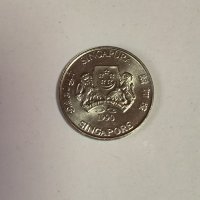 Сингапур 20 цента 1990 година ж61, снимка 2 - Нумизматика и бонистика - 43338299