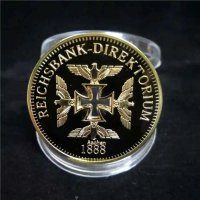 Сувенирни немски монети позлатени, снимка 1 - Нумизматика и бонистика - 43244007