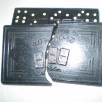 Ретро   домино бакелит комплект за игра , снимка 2 - Колекции - 33688738
