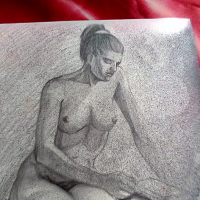 Графика голо женско тяло, снимка 4 - Картини - 36484130
