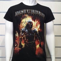  Нова мъжка тениска с дигитален печат музикалната група DISTURBED , снимка 5 - Тениски - 27819658