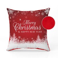 Коледна възглавница Merry Christmas – Happy New Year Код: 090728-1, снимка 1 - Декорация за дома - 43156616