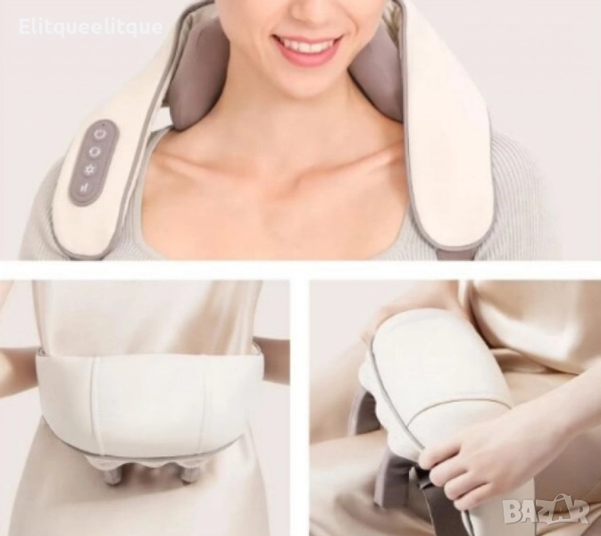 Акумулаторен масажор с топлина за врат,гръб,рамена,крака,за мускулна релаксация, снимка 1
