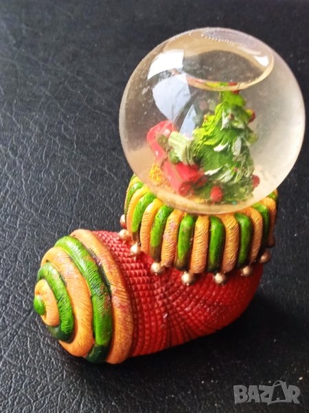 Коледен Ботуш преспапие Коледа, снимка 1