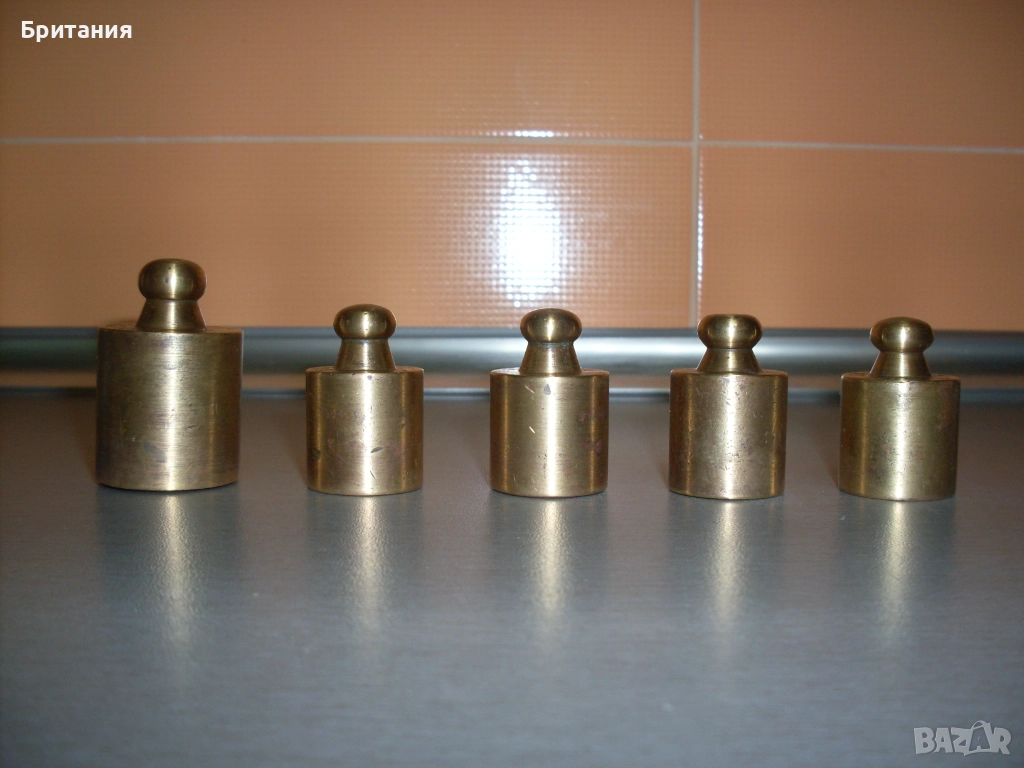 Стари бронзови тежести за кантар.., снимка 1