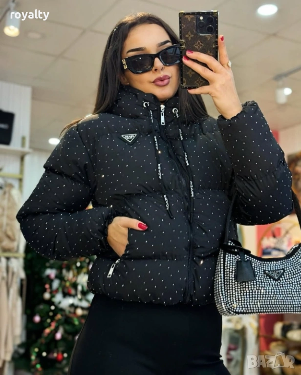 Prad🅰️ Черно Късо Зимно Дамско Яке , снимка 1