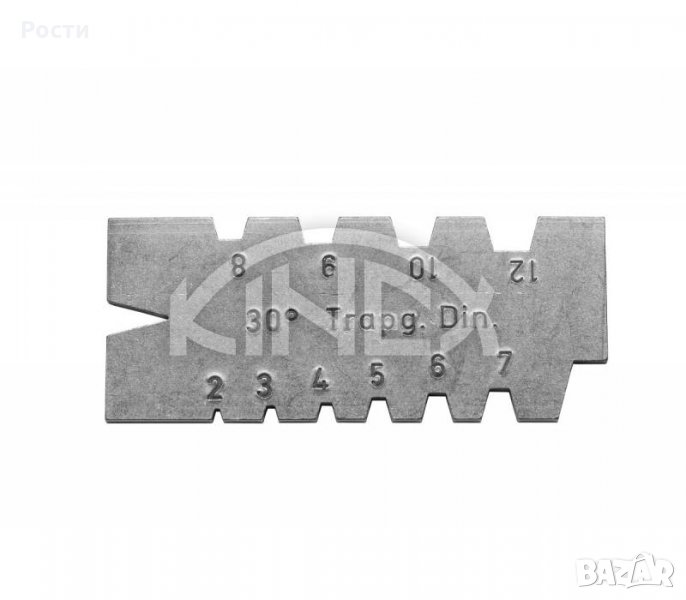 ШАБЛОН ЗА ИЗМЕРВАНЕ НА ТРАПЕЦОВИДНА РЕЗБА KINEX 2-12 ММ, 30 °, снимка 1