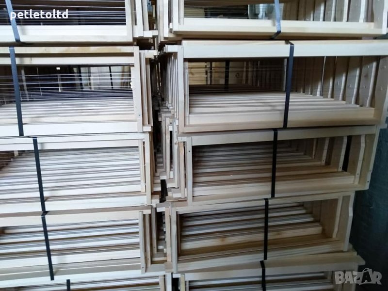 Пчелни рамки Липа, обтелени с Хофманов уширител (магазинни), снимка 1