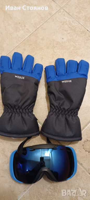 Детски ски ръкавици и каска, снимка 1