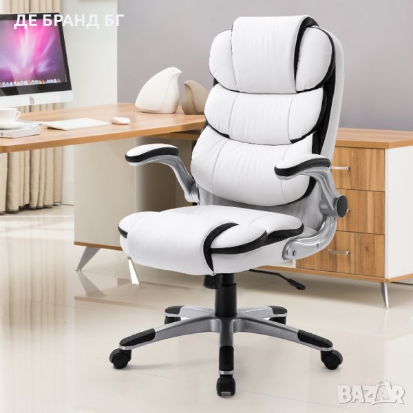 Ергономичен офис стол с мека седалка и облегалка YMS-2332-WHITE, снимка 1