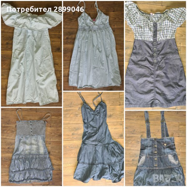 Летни рокли -дънкова рокля,бяла, синя, на цветя , снимка 1