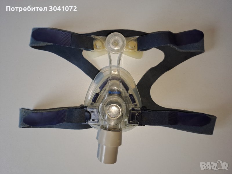 Маска за нос CPAP Resmed  и част за нос. За Машина против хъркане.Използвани. Като нови. , снимка 1