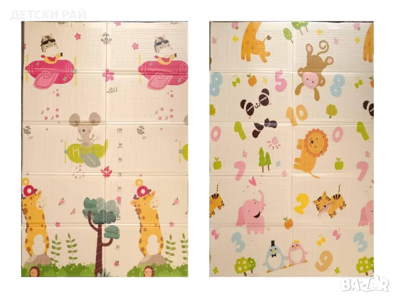 Двулицево сгъваемо килимче 120/180, снимка 1