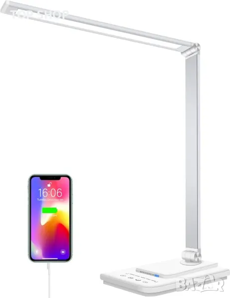 ЛЕД настолна лампа oxylops с различни режими и грижа за очите, снимка 1